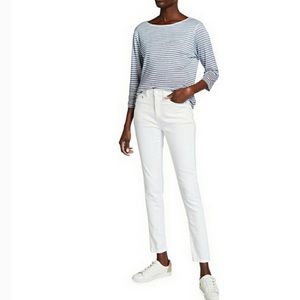 Michael Kors white mid rise crop jeans size 6